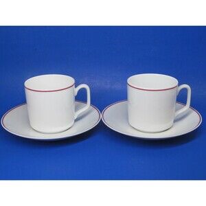 Royal Limoges Porcelaine Dure France 3" Cup  Saucer Sets Bundle of 2